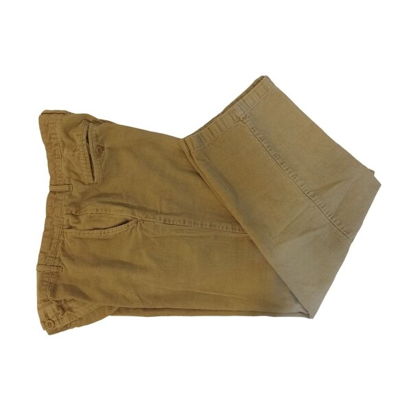 IZOD Corduroy Pants RN36543 Mens Size 36/30 Beige Flat Front Straight Leg - Picture 4 of 6